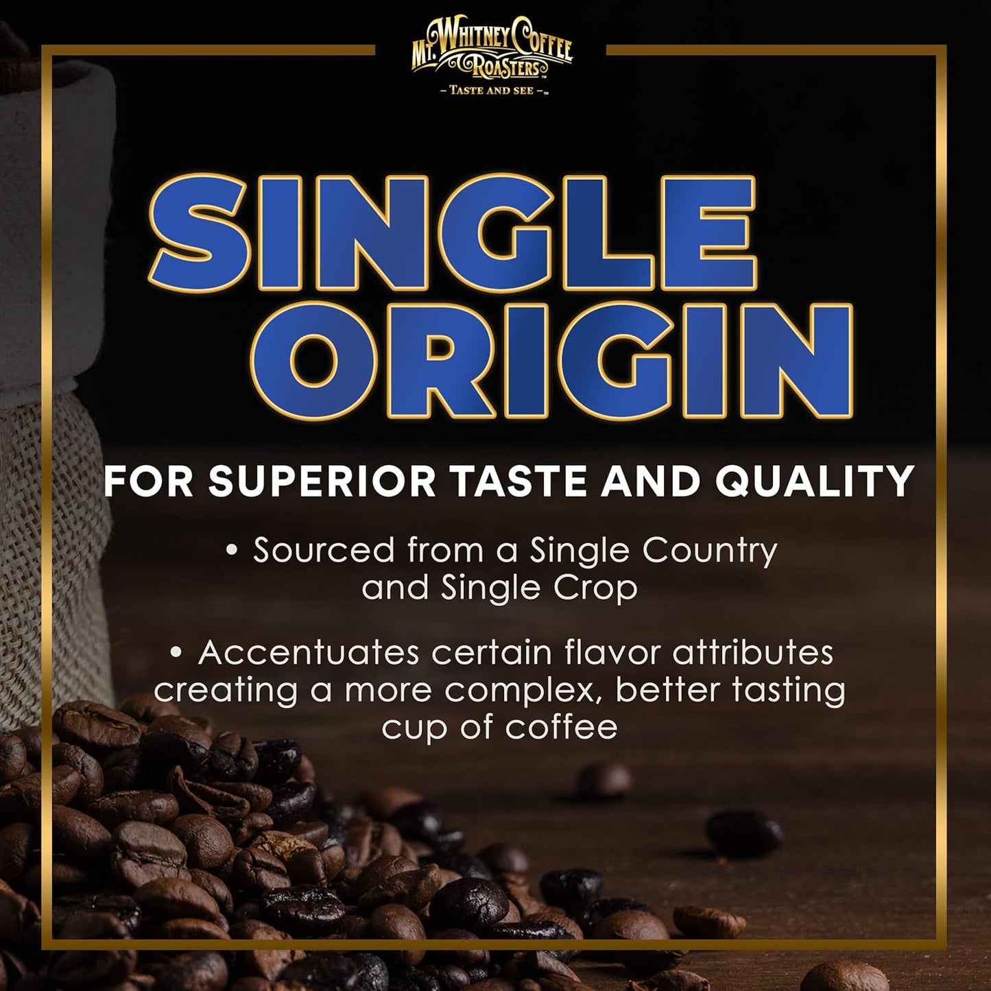 Mt. Whitney Organic Ethiopia Guji Coffee (Ground, 2 Lb)