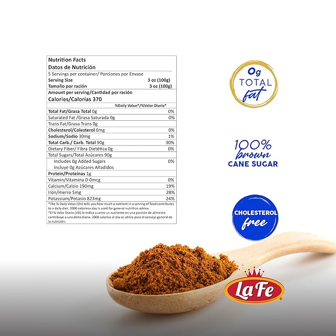 Fela Panela Brown Cane Sugar 16oz - Pure Brown Sugar Cane for Traditional Latin Cooking - Redonda Panela Colombiana