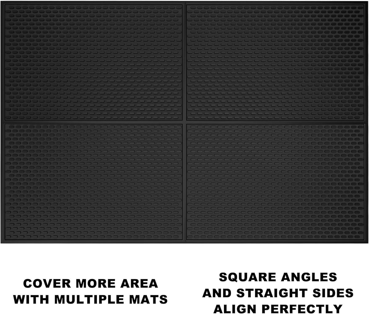 AXIESO Silicone Bar Mat 2 Pack - 18 x 12 in Coffee Bar Mats for Countertop