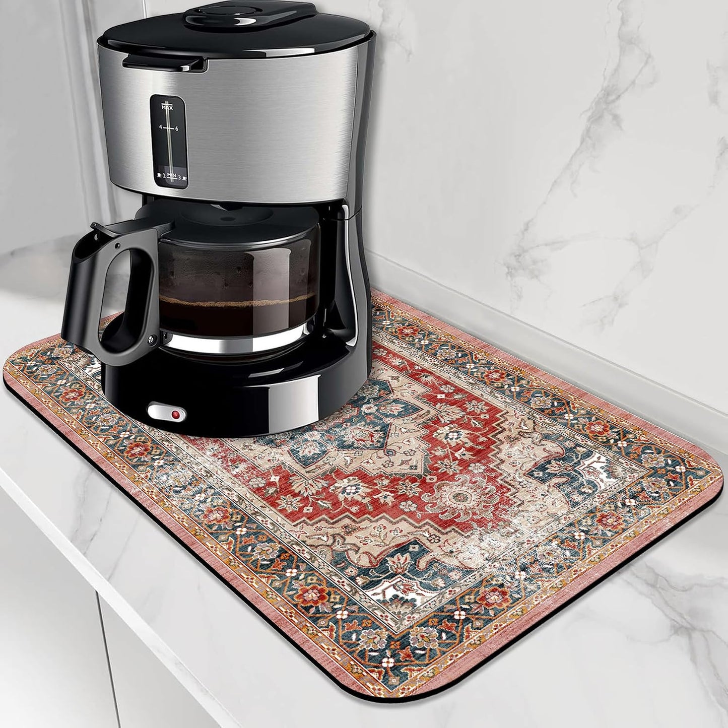 Dish Drying Mat for Kitchen Counter Absorbent Dish Coffee Mat 12"X19"