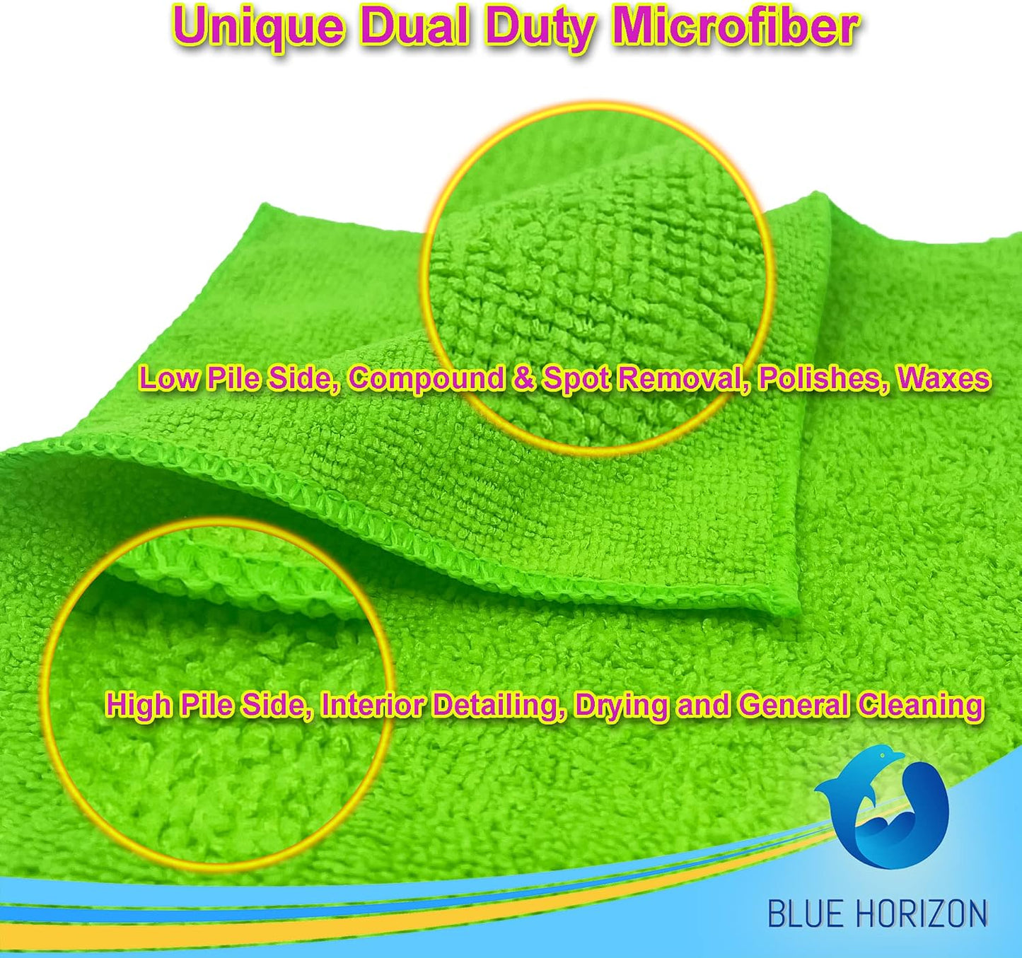 Assorted Color Microfiber Towels - 36-Pack, Dual-Sided Ultra Soft Plush Washcloth, Professional Grade Premium Microfiber Detailing Cleaning Cloths, Car, Household and Commercial (Mix Color, 16" x 16")