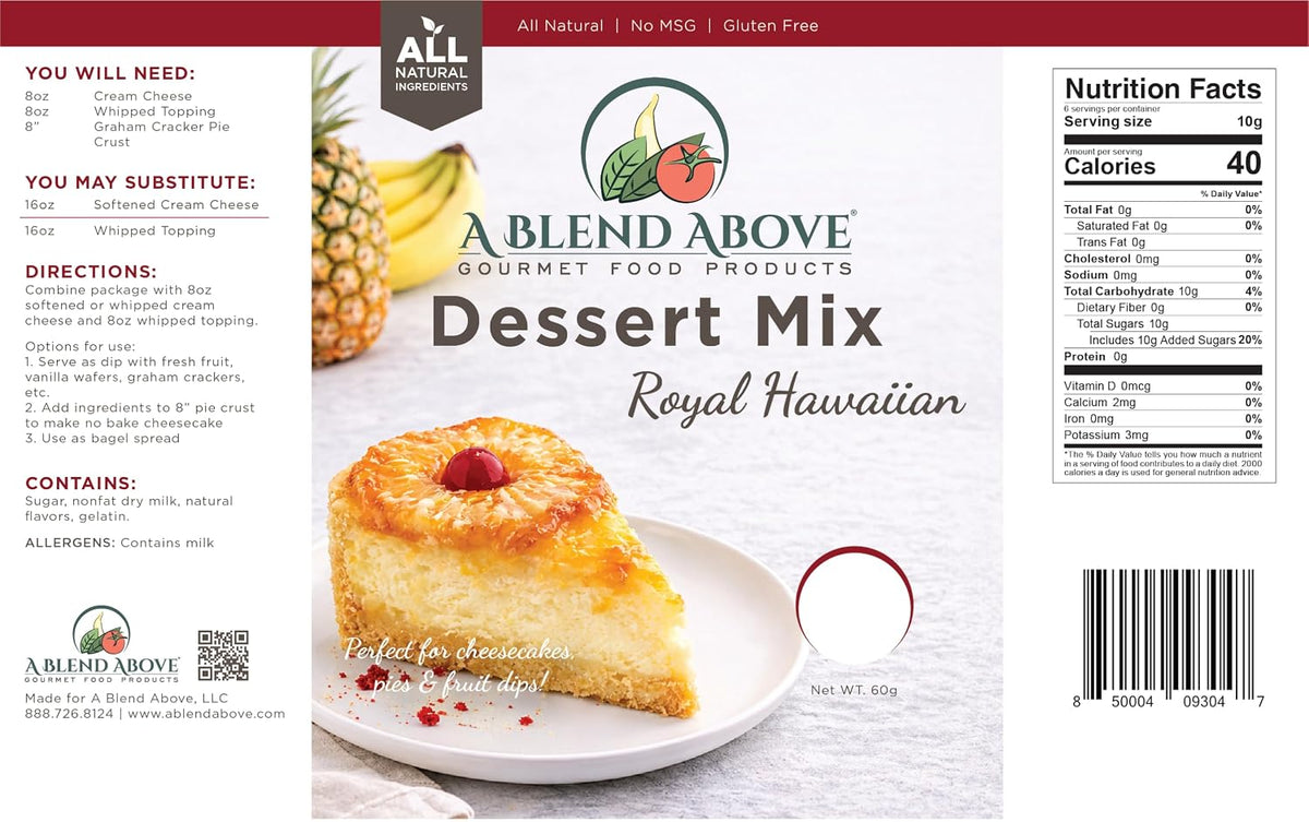 A Blend Above Royal Hawaiian Cheesecake Mix - No-Bake Desserts