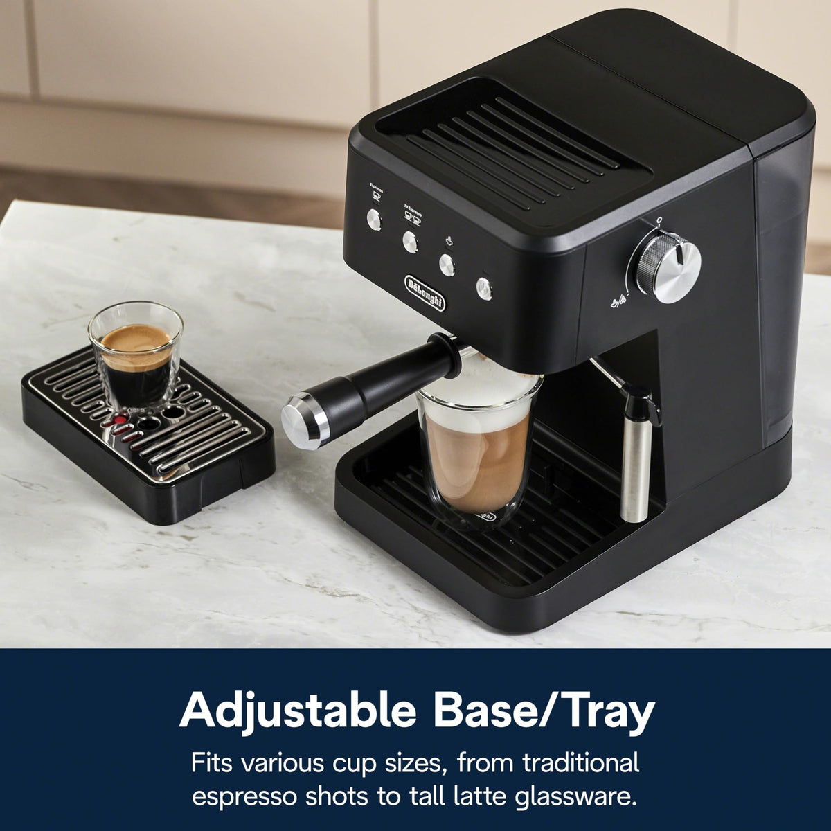 De'Longhi De’Longhi Classic Matte Black Espresso Machine, Easy-to-Use Milk Frother