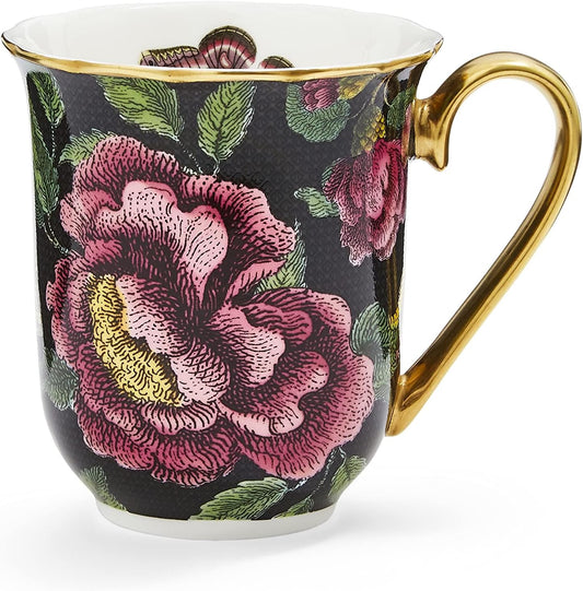 Spode – Creatures of Curiosity – Mug – 12 oz - Black Floral