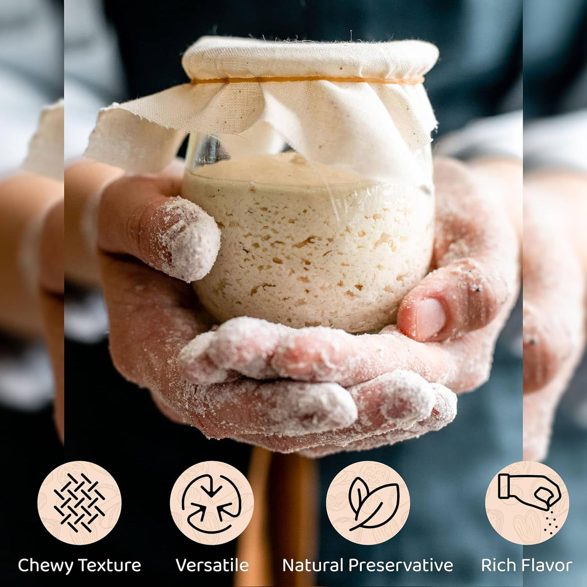 Italian Sourdough Starter Culture for Baking, Fresh &amp; Versatile, 3.5 Oz