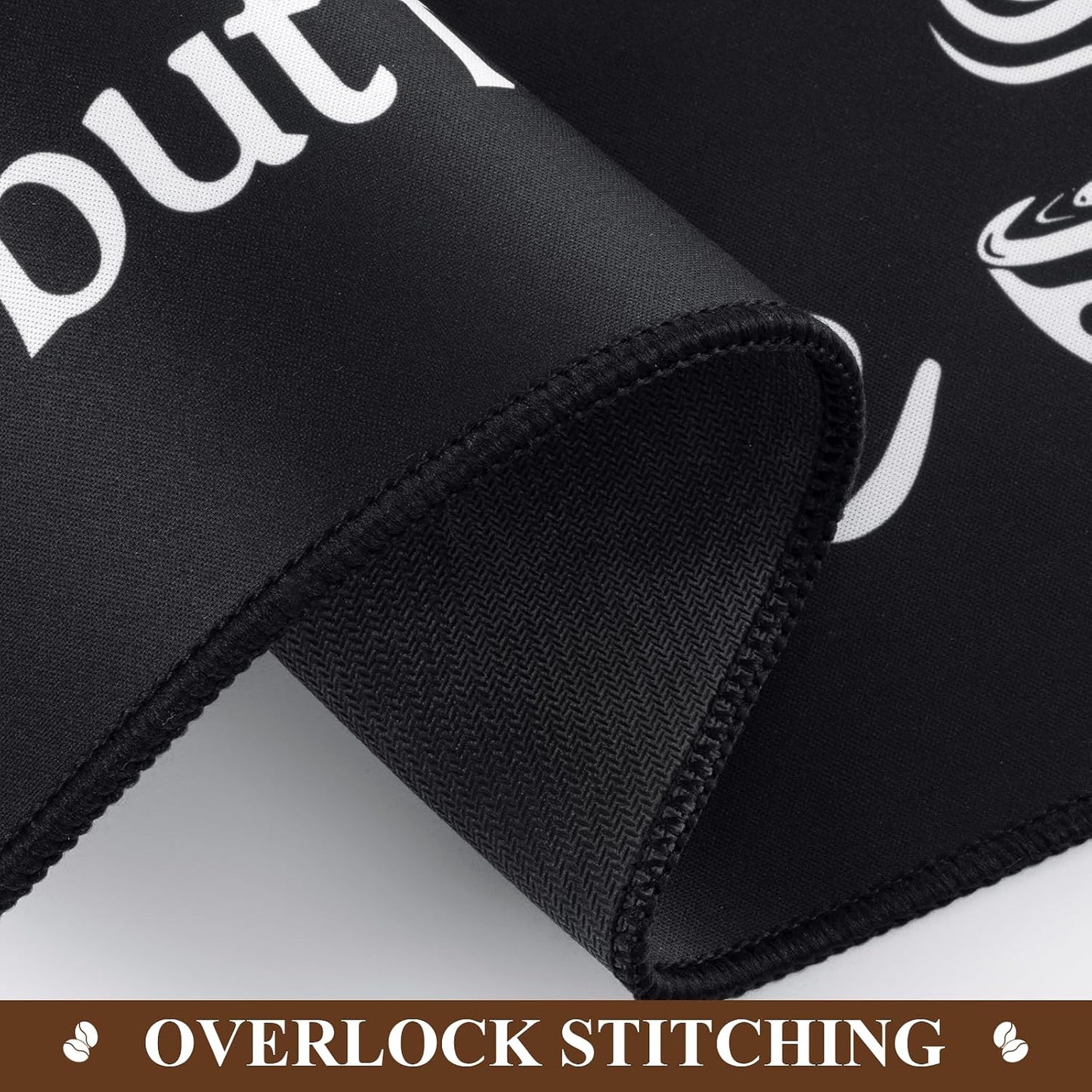 SHACOS Coffee Mat 2 Pack 12x19 Inch Black | Absorbent Non Slip Rubber Backing Coffee Maker Mat for Countertop Heat Resistant Dish Drying Mat