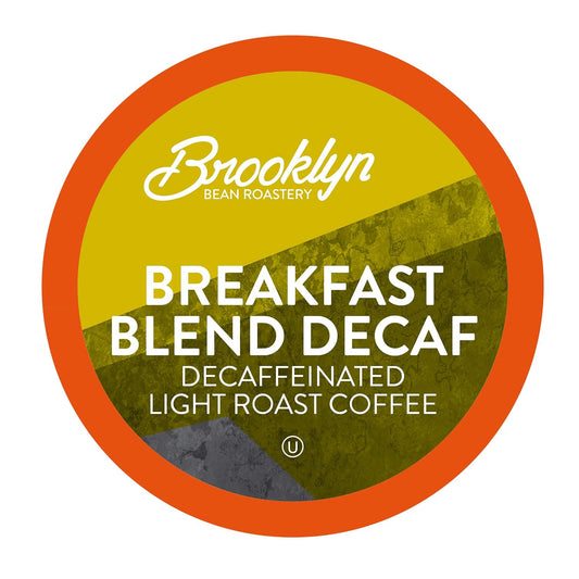 Brooklyn Beans Decaf Coffee Pods, Decaf Breakfast Blend - Compatible with Keurig K Cup Brewers Including 2.0 Machines, 40