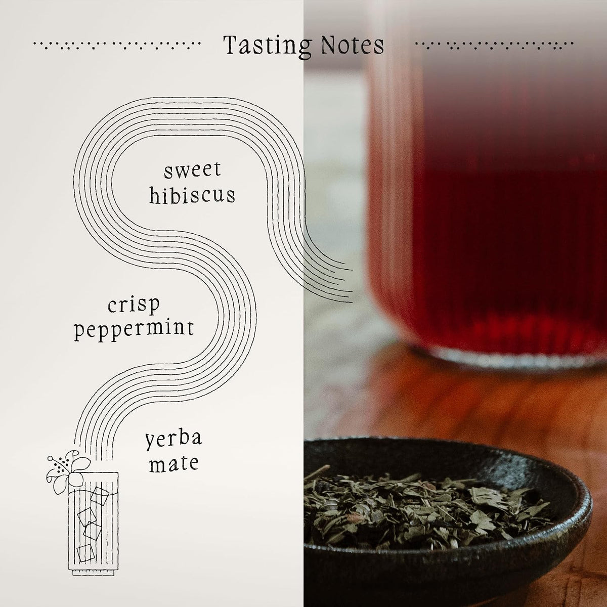 Katú Rosella Premium Organic Loose-Leaf Yerba Mate Tea with Hibiscus, Peppermint, and Stevia Leaves, Vibrant Floral Twist, Natural Energy, 17.6 oz (500g)