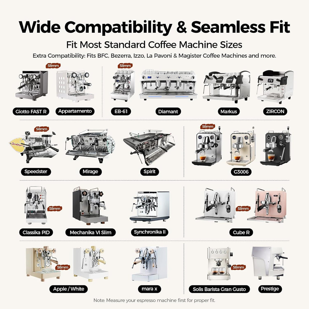 IKAPE 58mm Bottomless Naked Portafilter, Black Compatible with E61,Rocket,Sanremo,Slayer,Flair 58,ECM,etc.Espresso Machines(20g Basket Included)