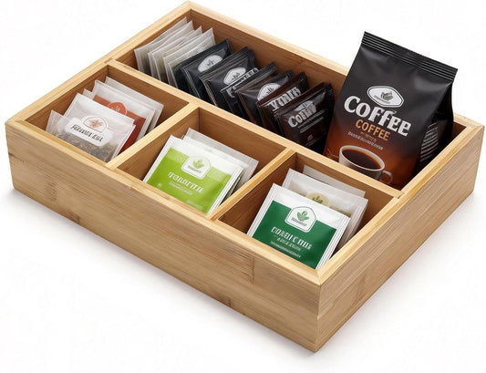 XIMISISE Tea Bag Holder, Tea Bag Storage Organizer, Tea Candy Basket, Sugar Packet Organizer, Coffee Station Condiment Organizer