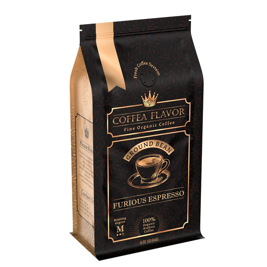 Ground Espresso Coffee – Organic, Single Origin, Medium Roast, Bold & Smooth – 100% Arabica – Crafted for Espresso Machines