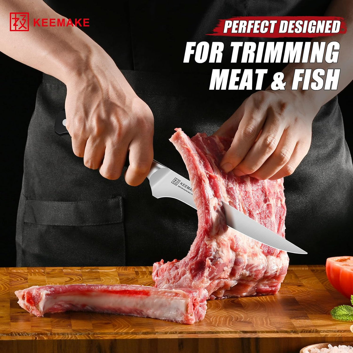 KEEMAKE Carving Knife Set, Brisket Slicing Knife &amp; Boning Knife For Meat