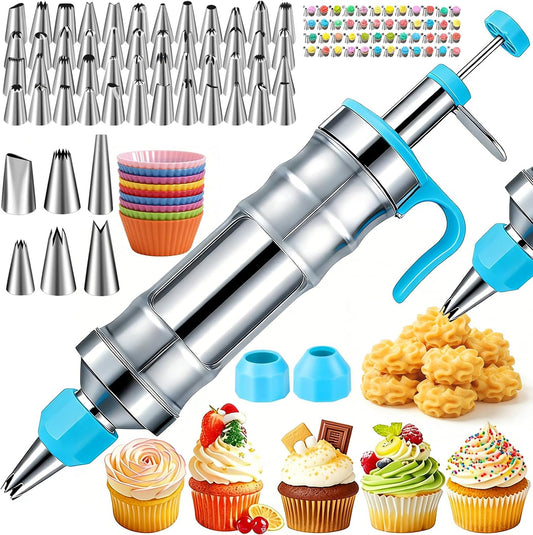 Suuker Dessert Decorating Syringe Set, Icing Piping Kit, Blue