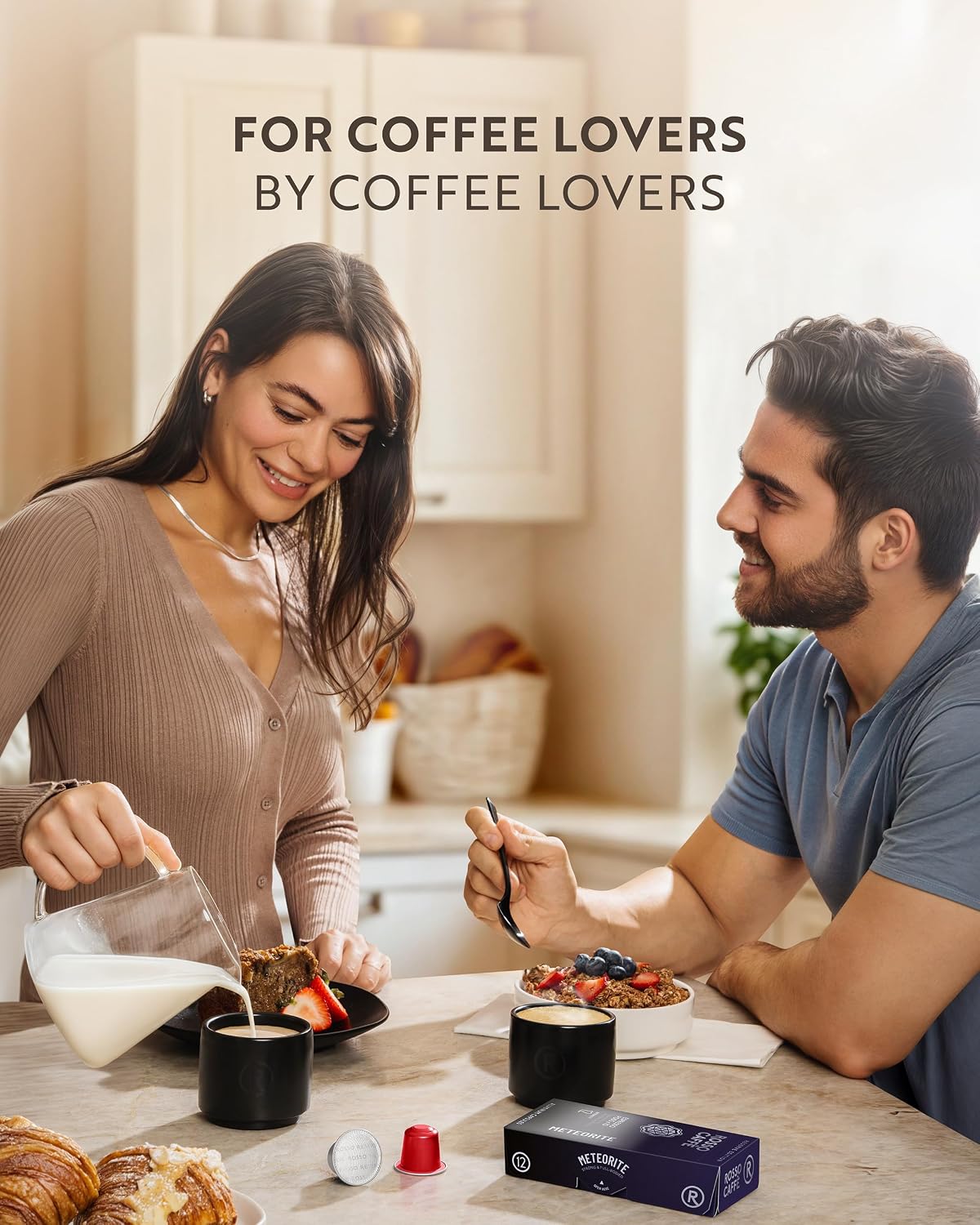ROSSO CAFFÈ Espresso Pods for Nespresso Original Machines, Intense Pack 80