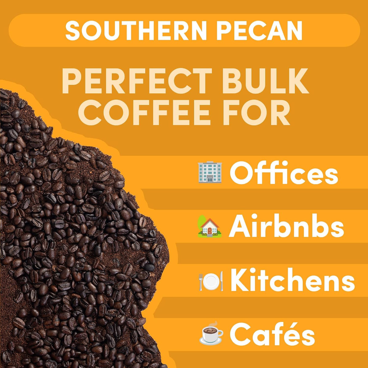 Sarasota Coffee Whole Bean Southern Texas Butter Pecan | Medium Roast Gourmet Flavored Coffee Beans | Low Acid, Mold Free, Specialty Grade Bulk Beans | 5lb (80 oz)