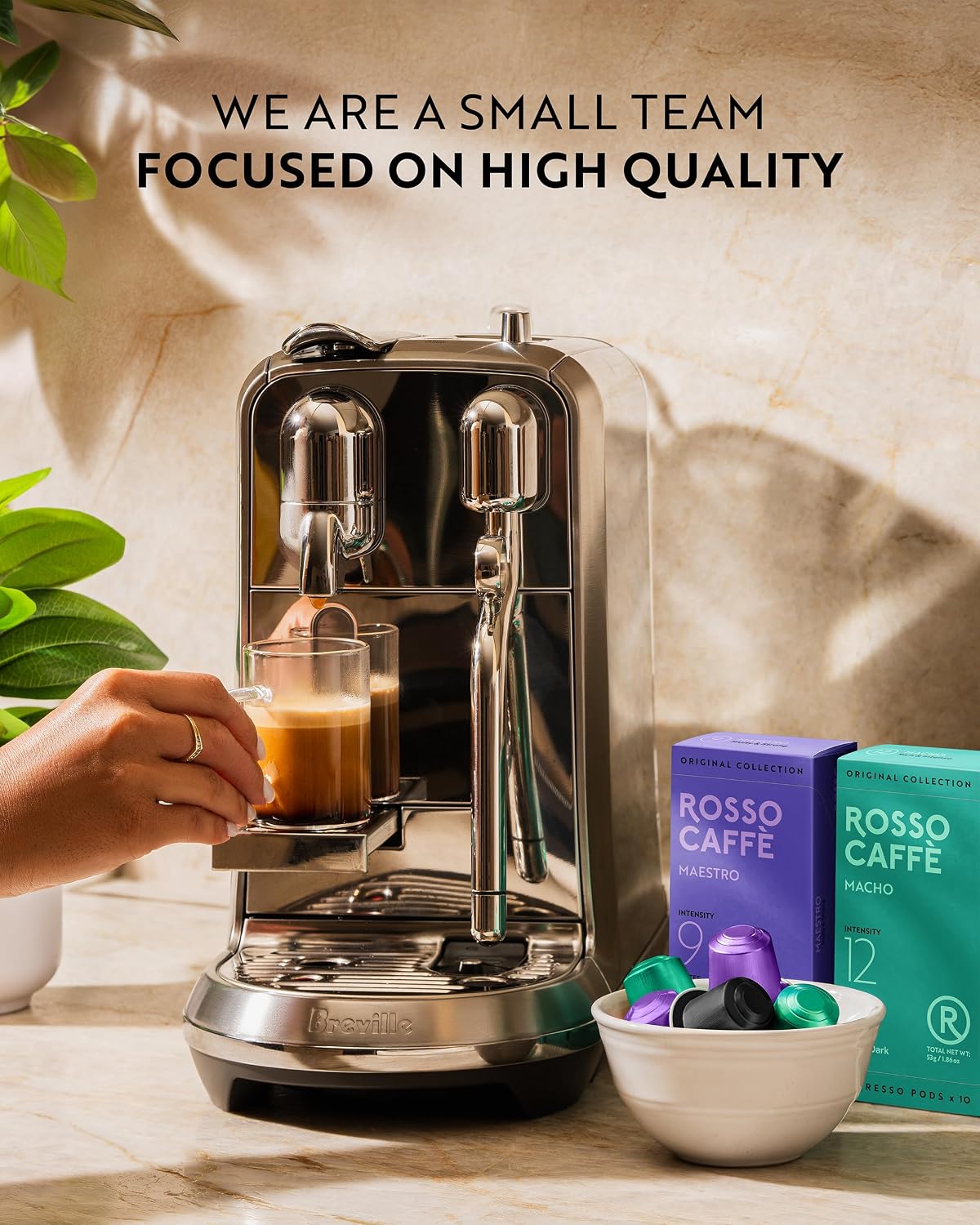 ROSSO CAFFÈ Espresso Pods for Nespresso Original Machines, Intense Pack 120