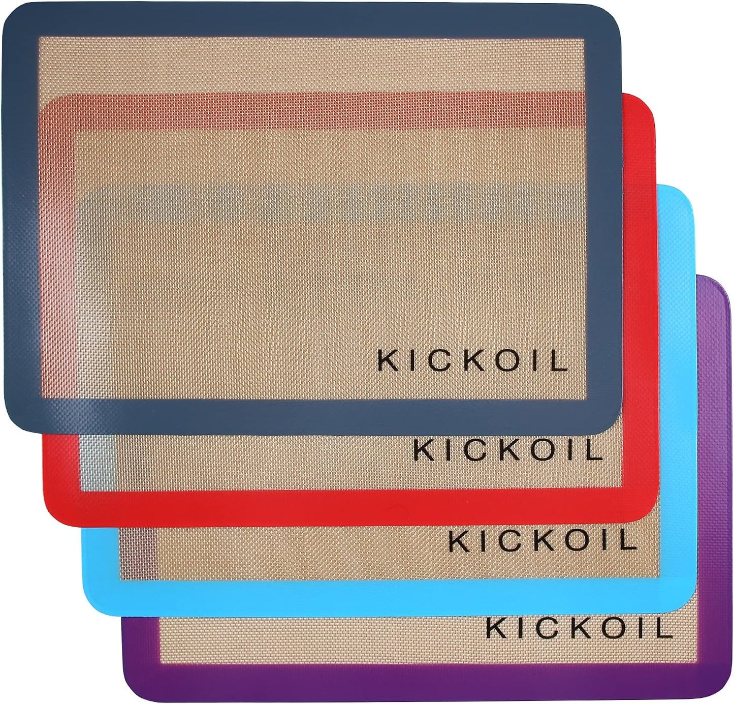 Silicone Baking Mats Set of 4, Non-Stick Reusable BPA-Free Oven Liners) | Non Slip Silicone Baking Sheet for Cookies, Macarons, Bread and Pastry, Dishwasher Safe, 16.5'' x 11.6''(Half)