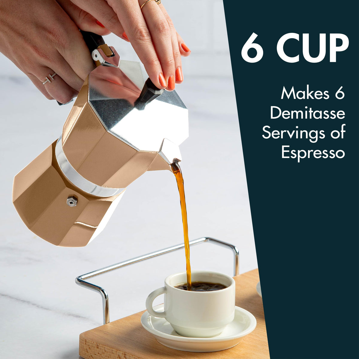 Primula Classic Moka Pot Stovetop Espresso and Coffee Maker, Italian and Cuban Cafetera for Rich Espresso Brewing, Durab