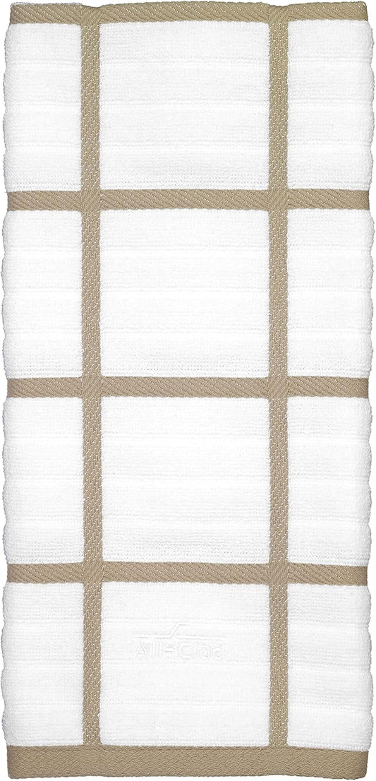 All-Clad Checked Kitchen Towel: Highly Absorbent, Super Soft Long Lasting - 100% Cotton, 17"x30" Tea Towel for Cleaning &