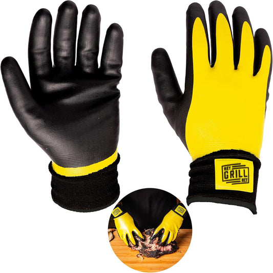 Hey Grill Hey Pitmaster Gloves | BBQ Gloves | Heat Protection up to 500°F or 260°C | High Temp Resistance | Fireproof Glove