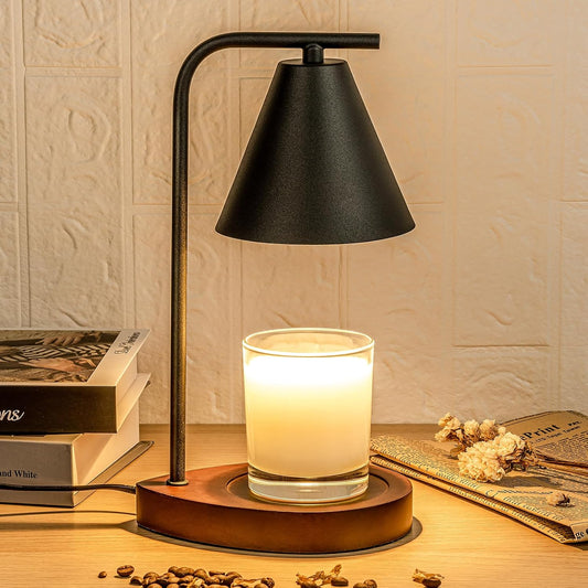 Black Candle Warmer Lamp with Timer, Birthday Gifts for Women Men, House Warming Gifts New Home Decor Aesthetic Black