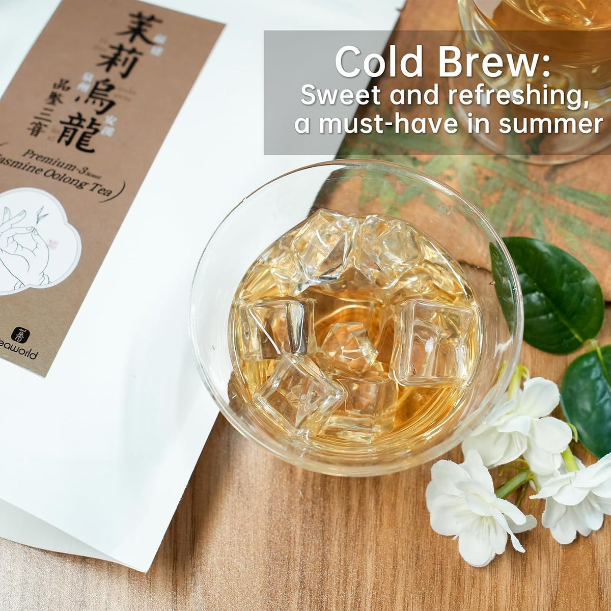 iTeaworld Jasmine Oolong Loose Leaf Tea, Natural Jasmine Aroma(3.5oz) | Up to 300 Cups|Tieguanyin Oolong Scented with Jasmine|No Sugar and Additives|Easy Mug Cold&amp;Hot Brewing