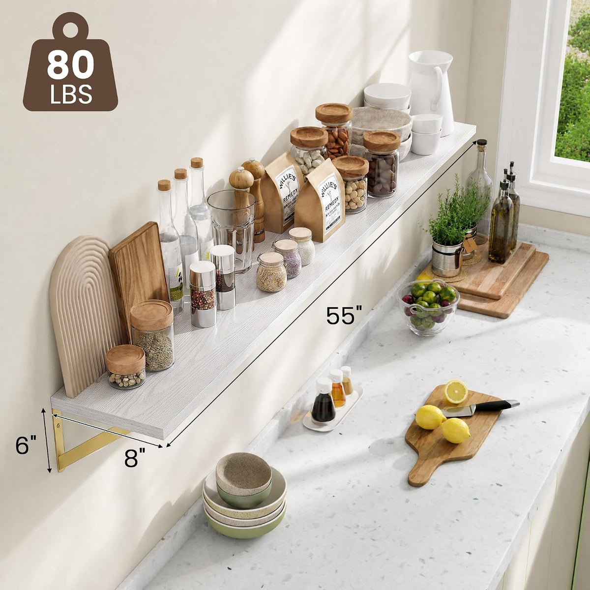 Dreamland Wall Mounted Floating Shelves Set of 2