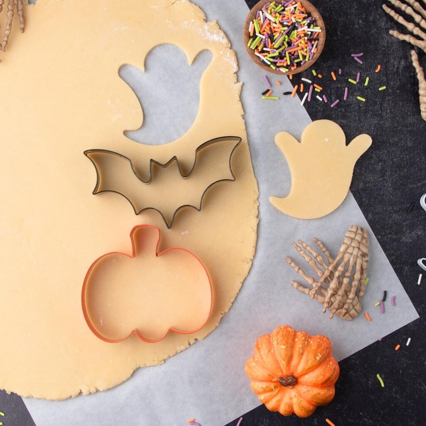 Sweets Indeed Halloween Cookie Cutters 3 Pack with Sprinkles, 2.25 ounces
