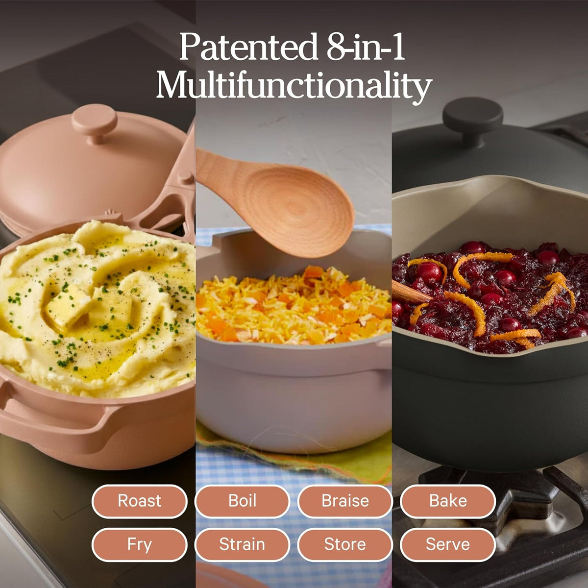 Our Place Perfect Pot - Mini 2.5 Qt Nonstick Ceramic Sauce Pan with Lid | Versatile Cookware for Stovetop and Oven | Steam, Bake, Braise, Roast | PTFE and PFOA-Free | Toxin-Free, Easy to Clean | Sage