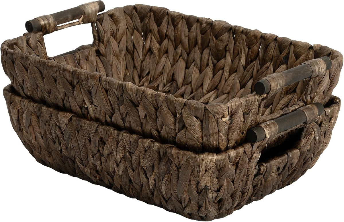 StorageWorks Wicker Storage Baskets for Shelves