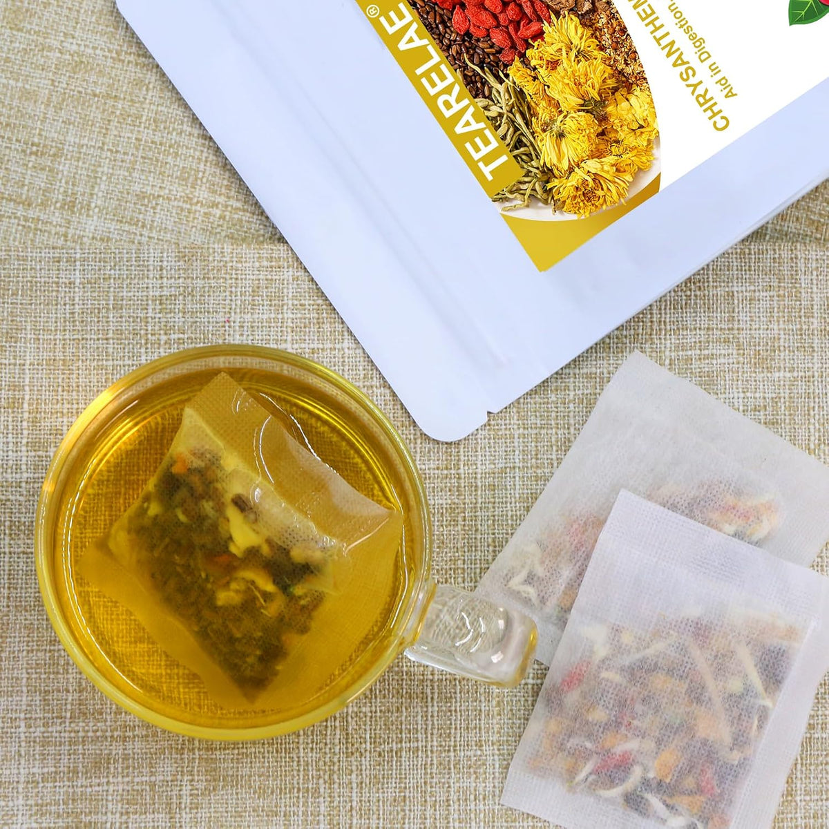 TEARELAE Chrysanthemum Cassia Seed Tea, 4g x 40 Tea Bags, Gentle Daily Brew | Herbal Blend With Burdock Root, Goji Berry, Honeysuckle &amp; Osmanthus, Refreshing Herbal Mix, Non-GMO, Caffeine-Free