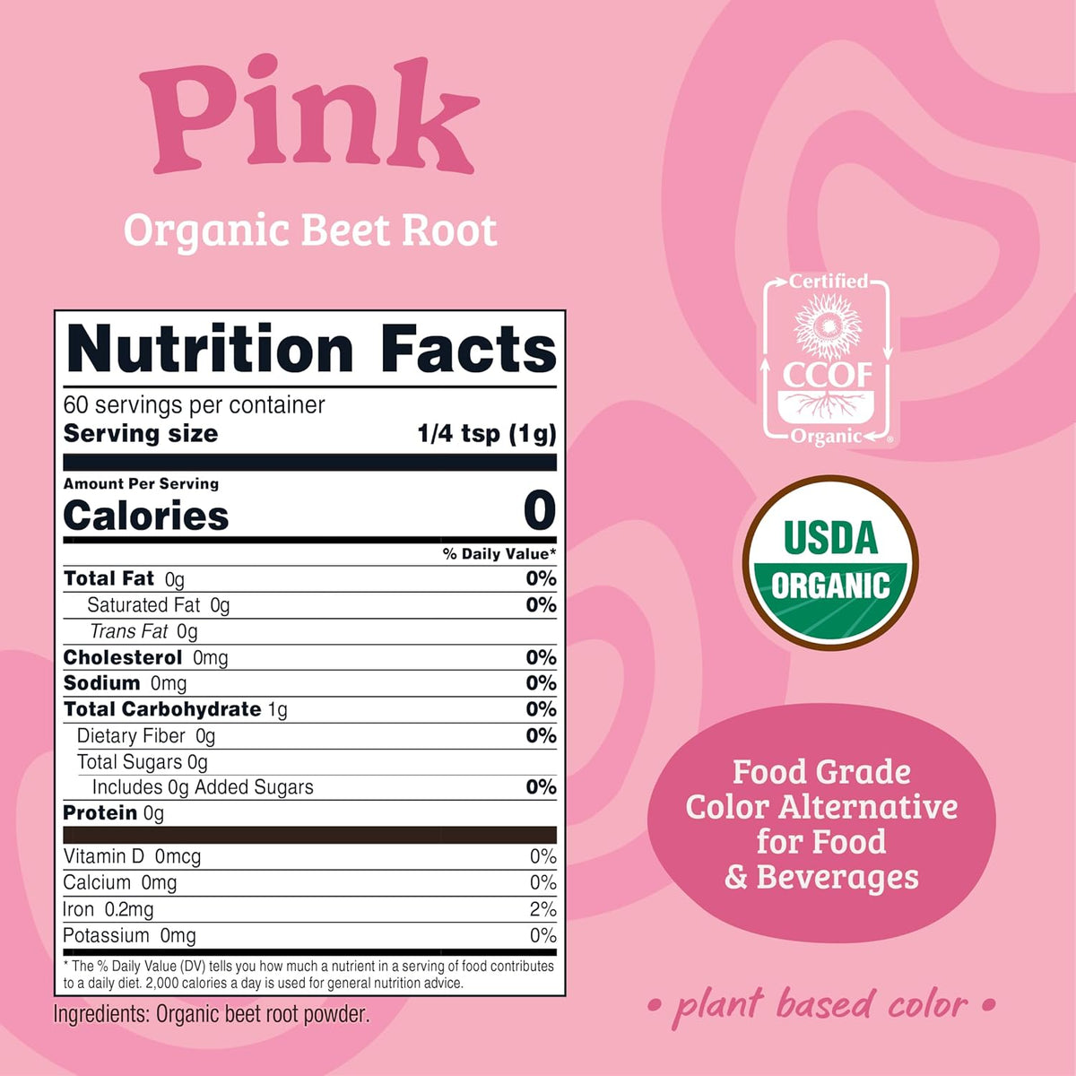 Nutricost Pink Plant Based Food Coloring From Organic Beet Root Powder
