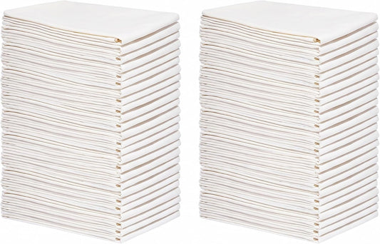 Wholesale Flour Sack Kitchen Towels – 50 Pack, Unbleached, All-Natural 100% Cotton Bulk Flour Sack Towels – Toxic-Free and Dye-Free - Extra Large Size 27”x27” (Natural – 50 Pack)