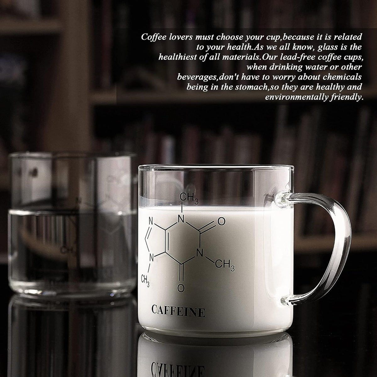 LUXU Glass Coffee Mugs, 14 oz Ice coffee cups,Clear Tea Cups Set of 2 | Everyday Drinkware,Water Glass,Glass Drink Tumblers,Bar Glassware,Borosilicate Glass Mugs with Handle for Hot/Cold Beverages
