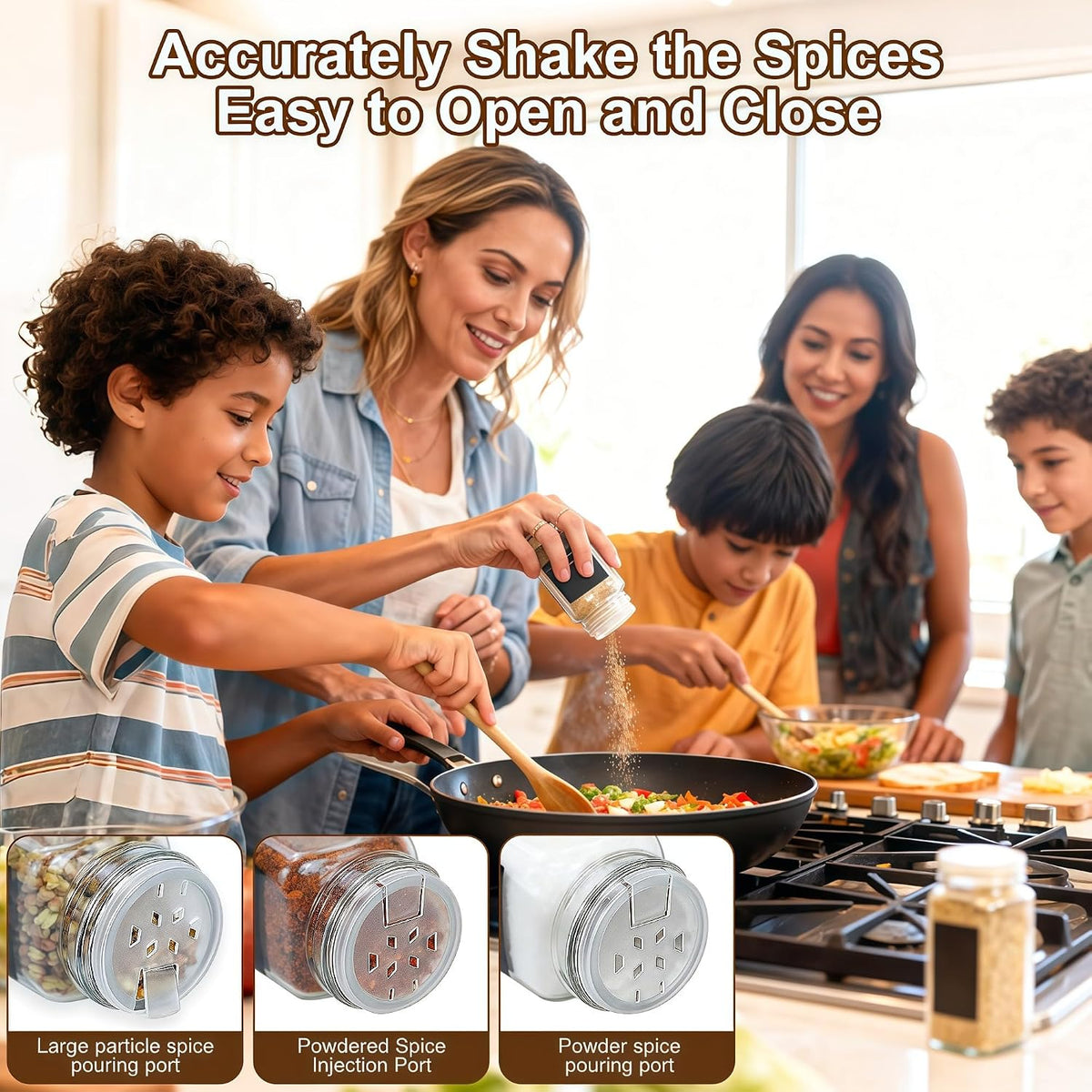 36 Spice Jars with Labels, 4 oz Seasoning Jars for Cabinets, Drawers, Racks