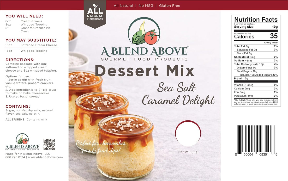 A Blend Above Sea Salt Caramel No-Bake Desserts Mix - All Natural
