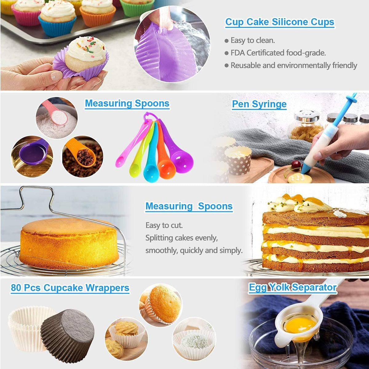 Cake Decorating Kit,678 Baking Supplies Kit with Cake Decorating Supplies