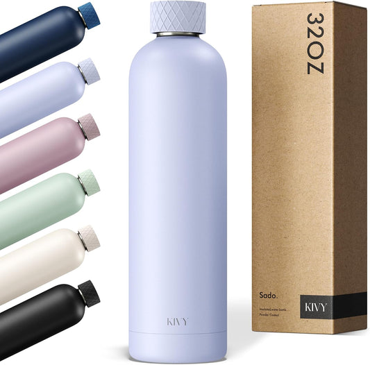 KIVY Stainless Steel Insulated Water Bottle 32oz [LEAK PROOF] - Insulated Stainless Steel Water Bottle - Thermo Flask