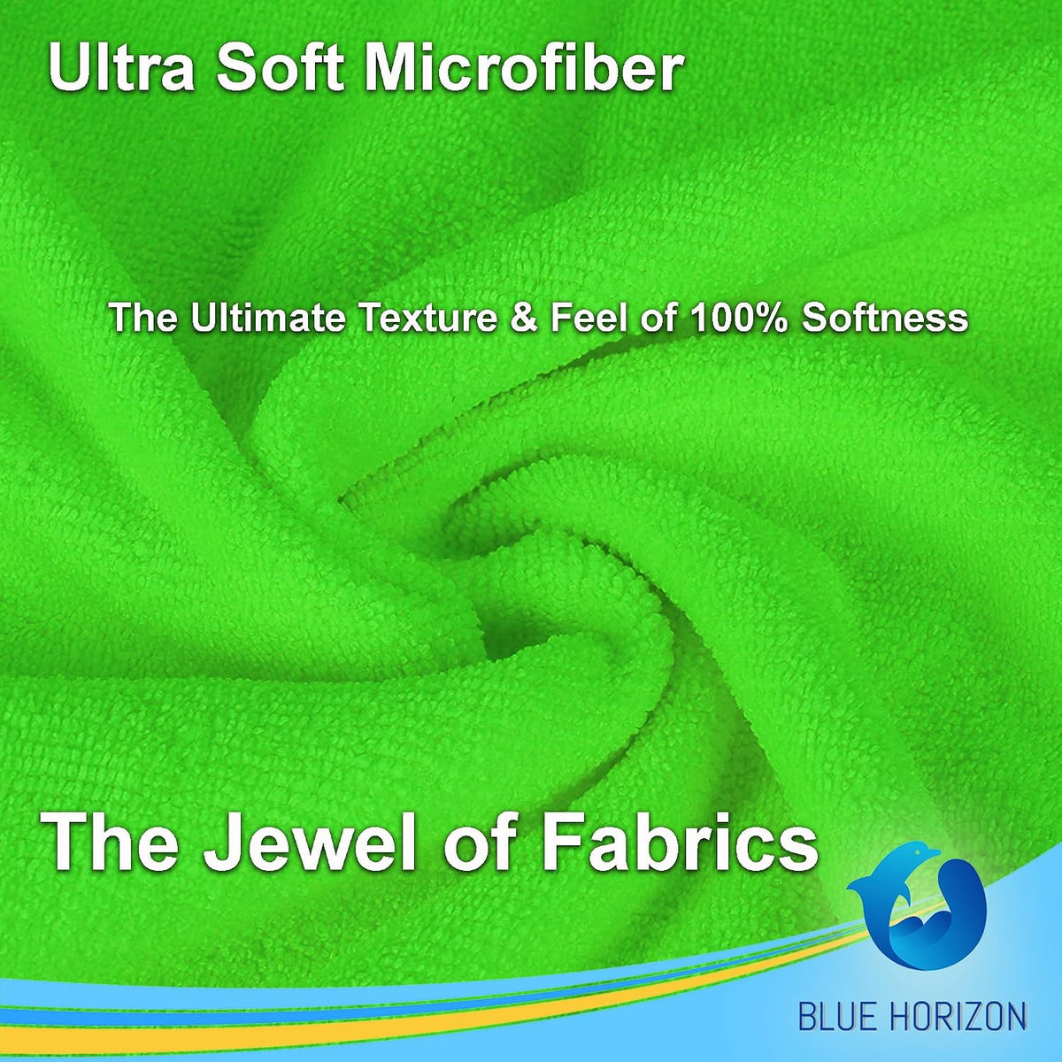 Green Large Microfiber Cleaning Towels
