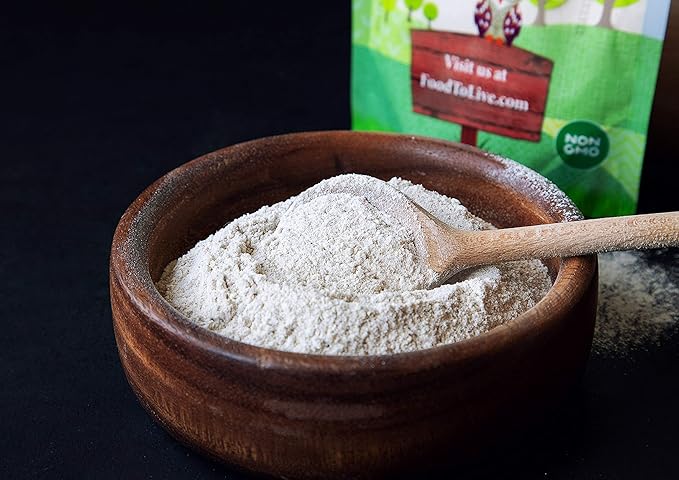 Food to Live Organic Dark Rye Flour, 2 Pounds – Whole Grain, Non-GMO, Stone Ground, Kosher, Raw, Vegan, Bulk, Great for Baking Bread, Product of the USA