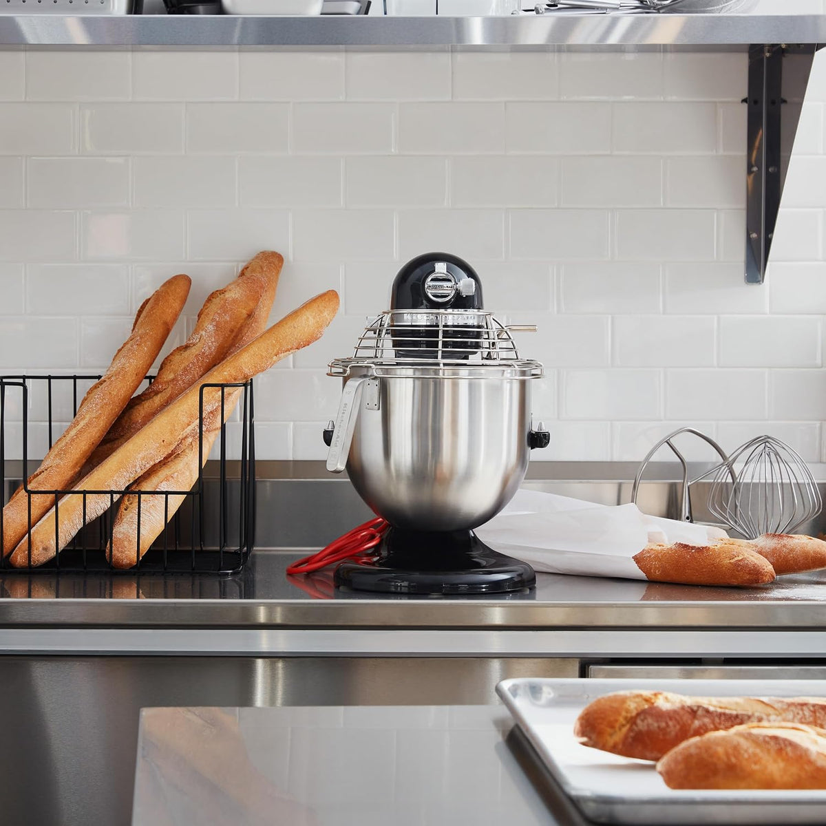 KitchenAid Commercial Series 8 Quart Bowl-Lift Stand Mixer with Stainless Steel Bowl Guard - KSMC895