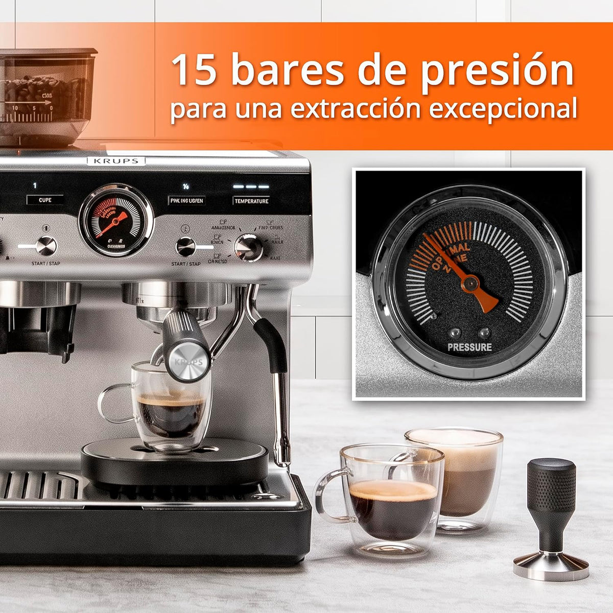 KRUPS Barista Espresso Machine with Built-In Grinder