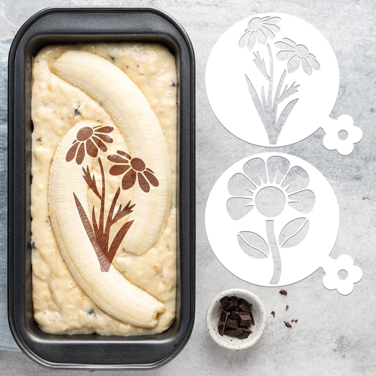 Sitsink Mandala Coffee Stencils Reusable - 25 Pcs Flower Stencils for Cookies Sourdough Bread Decor, Rangoli Mandala Baking Templates