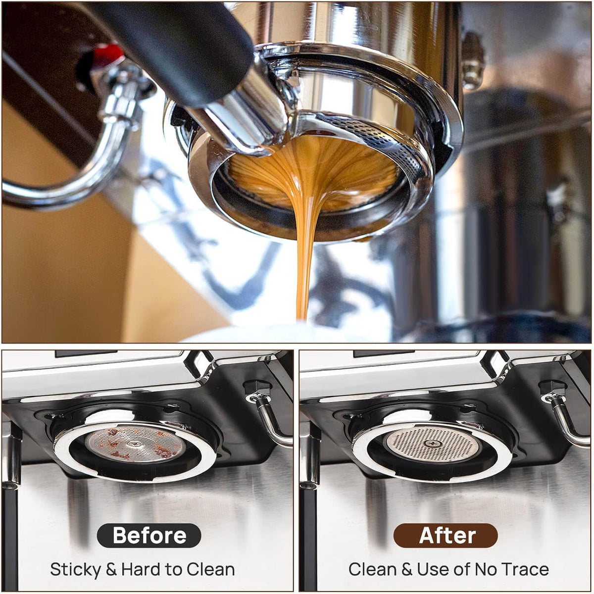 Attsky 58.5mm Espresso Puck Screen for 58mm Portafilter