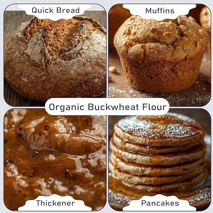 Great River Milling Organic Barley Flour | Unbleached, Unbromated, Non-GMO, Kosher | High Fiber, Nutty Flavor Perfect for Breads, Pancakes, & More | 5 Lb
