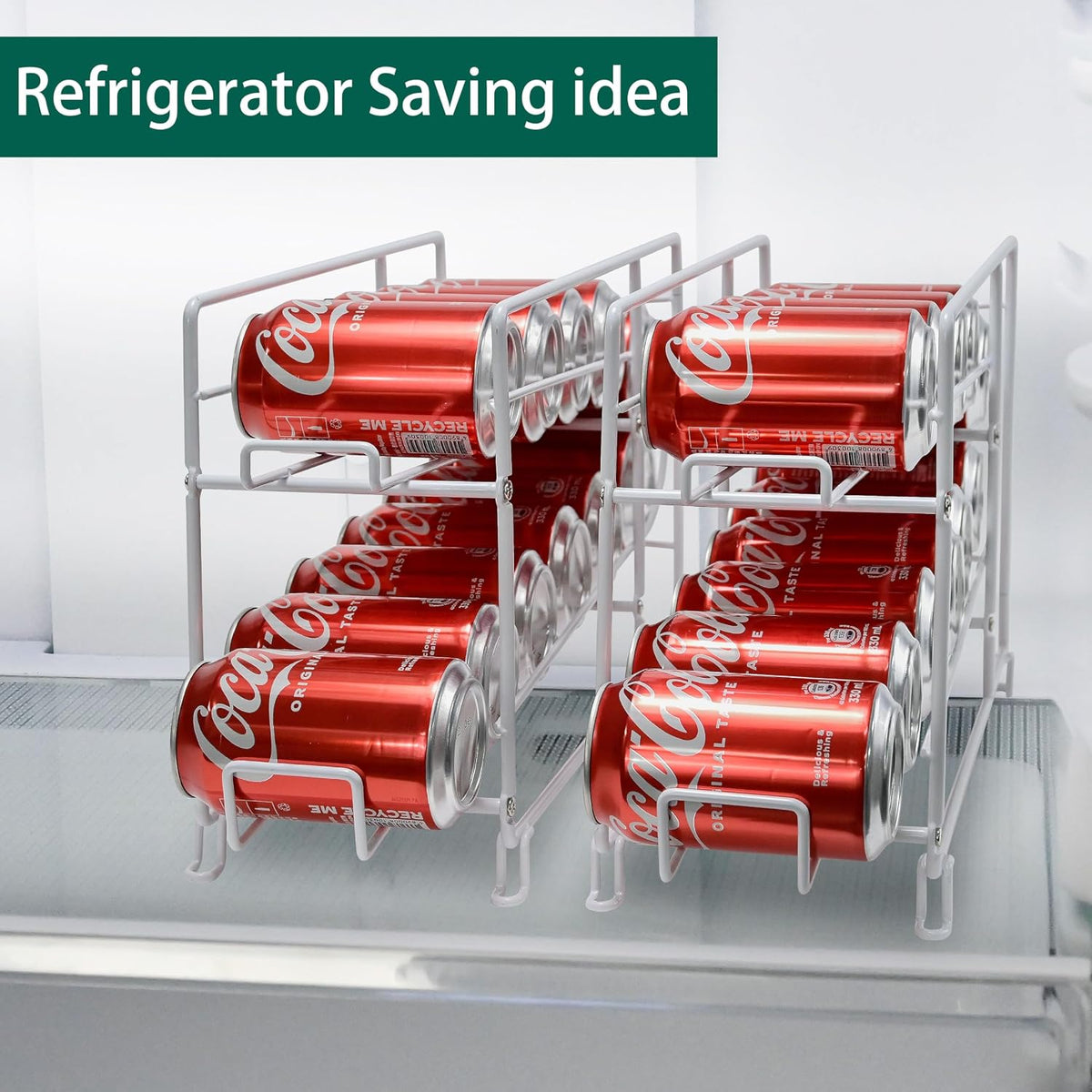 SUFAUY 3 Tier Can Organizer for Pantry, Holds 36 Cans for Cabinet Storage or Kitchen Shelves, 12" d X 16.5" w X 14" h, Black