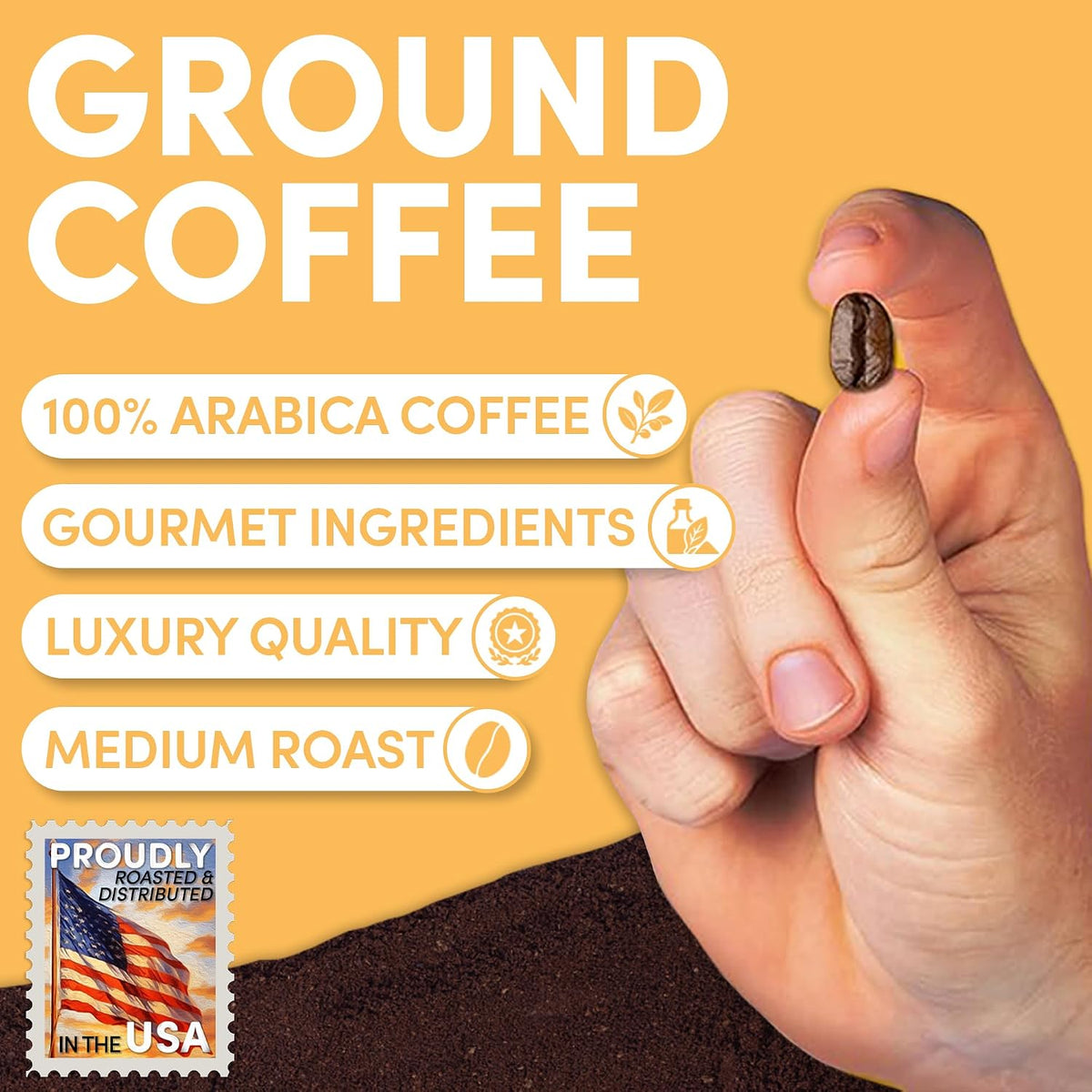 Sarasota Coffee Ground Signature House Breakfast Blend | Medium Roast Gourmet Coffee Grounds | Low Acid, Mold Free, Specialty Grade Bulk Ground | 5lb (80 oz)