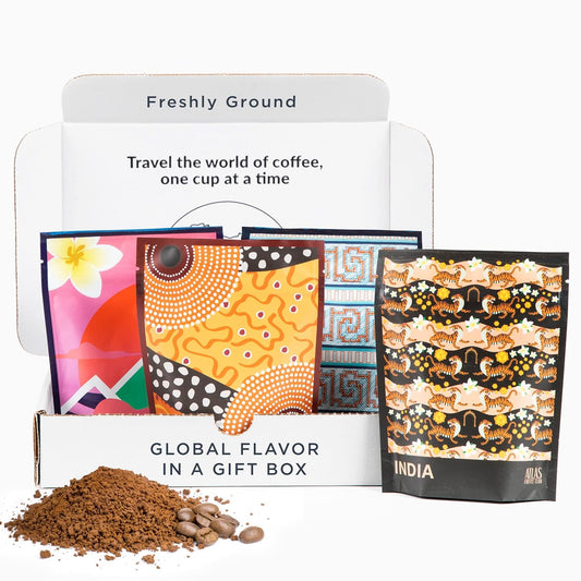 Atlas Coffee Club World of Coffee Discovery Set - Gourmet Coffee Gift Sampler - 4-Pack Variety Box of the World’s Best