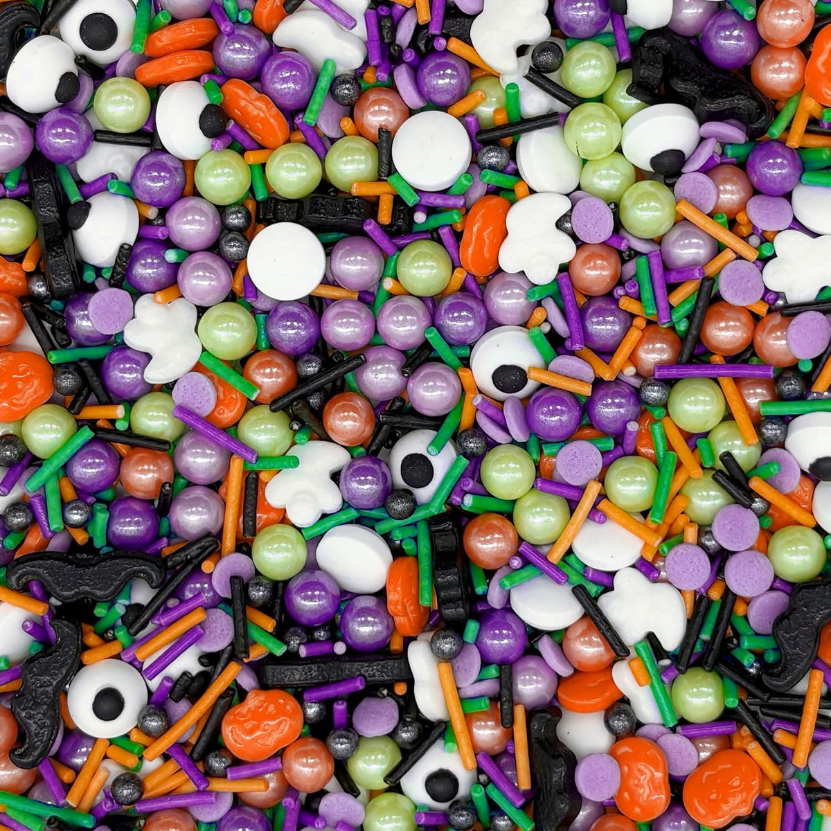 Dynastang Pumpkins &amp; Ghosts &amp; Eyes Sprinkles Halloween Edible Eyes Cake Decoration Cupcake Toppers Cookie Decorating Perfect for Cakes, Cupcakes, Desserts Toppings 3OZ