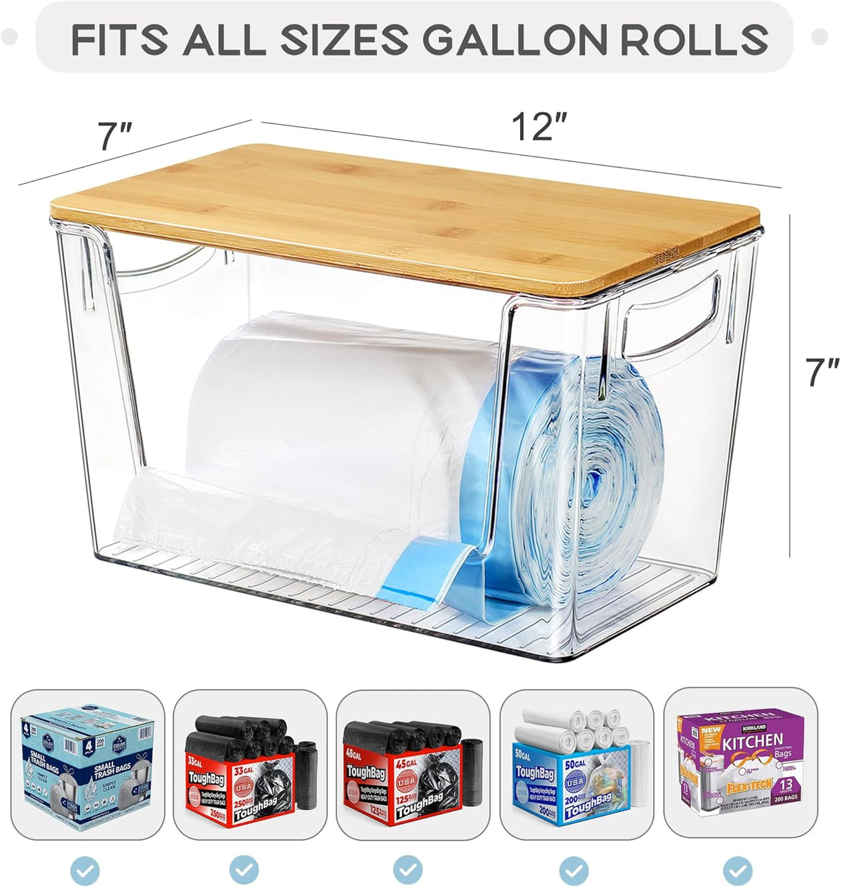 Pantry Organizers Storage, 2 Pack Onion and Potato Storage Bins Large Capacity Kitchen Counter Bins for Garlic, Fruit, Vegetable, Can Storage Countertop Organizer (12" x 7" x7")